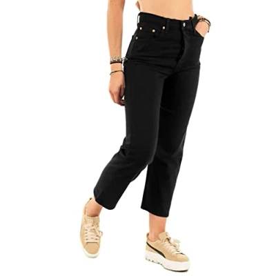 Abbildung von Levi&#039;s Ribcage Straight Ankle Jeans Leg, Damen, Größe: 24x29, Black heart
