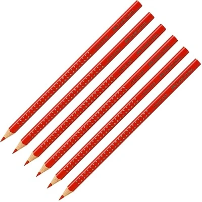 Abbildung von FABER CASTELL 205069 Buntstifte Colour Grip, Morgenrot, 6 Stück, bruchsicher, für Erwachsene und Kinder