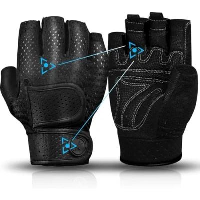 Abbildung von MOREOK Gewichtheber Handschuhe Workout [3MM Gel] Fitness Handschuhe,Trainingshandschuhe Herren Damen für Krafttraining,Heben, Training, Rudern, Klimmzüge Schwarz M