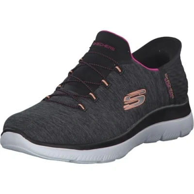 Abbildung von Skechers Damen Freihändige Slip Ins Summits Dazzling Haze Sneaker, Schwarz Weiß, 37 EU