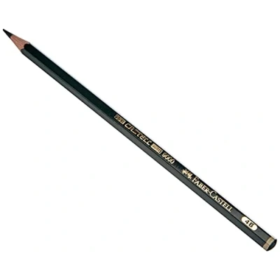 Abbildung von Faber Castell 119004 Bleistift 9000, Härtegrad 4B, 1 Stück, farbig, Stück (1er Pack)
