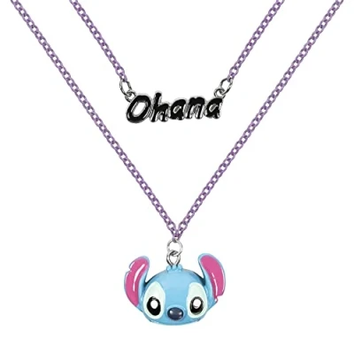 Abbildung von Disney LILO &amp; Stitch BLUE Ohana Double Layered Halskette für Kinder, Größe: 0, Purple