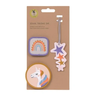 Abbildung von LÄSSIG Anhänger und Patches Set (3 Stk.) mit Druckknopf/School Unicorn