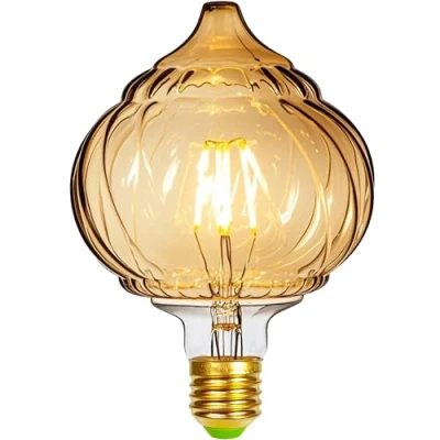Abbildung von TIANFAN LED Birnen Vintage 4W 2500K warmweiße Kristall Glühbirne 220/240V Edison Schraube E27 Sockel Spezial dekorative G125 (Lantern)