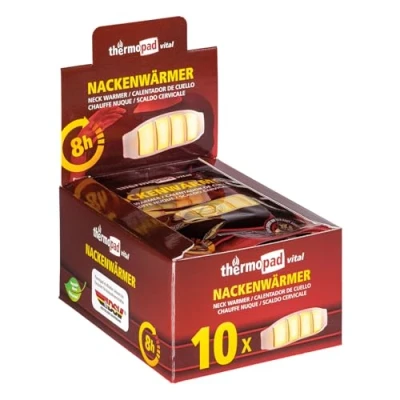 Abbildung von THERMOPAD Nackenwärmer DAS ORIGINAL: 10x Wärmepads für 8 Stunden Wärme I Sofort einsatzbereite Wärmeauflage mit extra warmen Heatpads ideales Heizkissen Nacken, Schulter &amp; Rücken Bereich