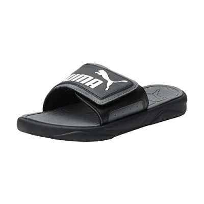 Abbildung von PUMA Unisex Royalcat Comfort Slide Sandal, Black Castlerock White, 43 EU
