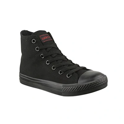Abbildung von Elara Unisex Sneaker High Top Sportschuhe Chunkyrayan 019 A AllBlack 38