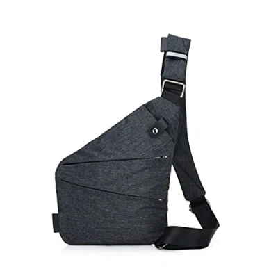 Abbildung von Ovecat Umhängetasche, Schultertasche, Brusttasche, Anti Diebstahl, für Damen und Herren (Dunkelgrau)