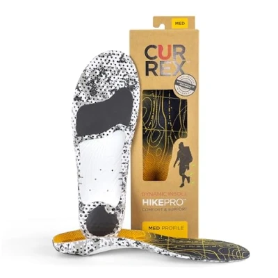 Abbildung von CURREX HikePro Einlegesohle Deine neue Dimension des Wanderns. Dynamische Performance für Walking, Hiking oder Spaziergänge,Gelb (Mid Profile),EU 42 44 (Tag L)