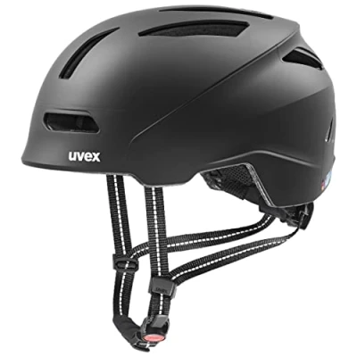 Abbildung von uvex urban planet nachhaltiger Fahrradhelm für Damen und Herren individuelle Größenanpassung aus Recyclingmaterial black matt 54 58 cm