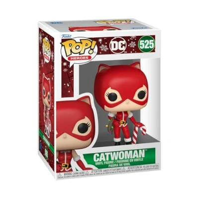 Abbildung von Funko Pop! Heroes: Holiday &#039;24 Catwoman DC Comics Vinyl Sammelfigur Geschenkidee Offizielle Handelswaren Spielzeug Für Kinder und Erwachsene Comic Books Fans