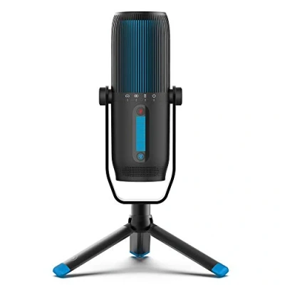 Abbildung von JLab Audio Talk Pro USB Mikrofon PC Plug und Play Professionelle Auflösung in Studioqualität, 4 Richtcharakteristiken, Lautstärkeregelung, Stummschaltung Streaming Mikrofon, Podcast