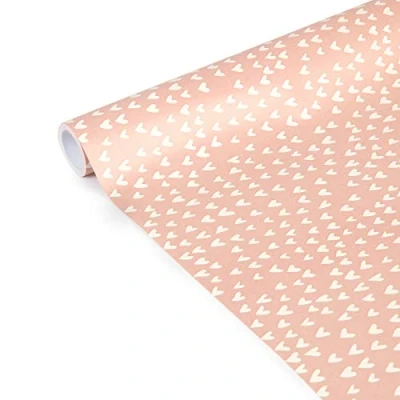 Abbildung von Clairefontaine 223862C Rolle Geschenkpapier Excellia Tiny Rolls, 5m x 35 cm, 80g, 1 Rolle, Herzen