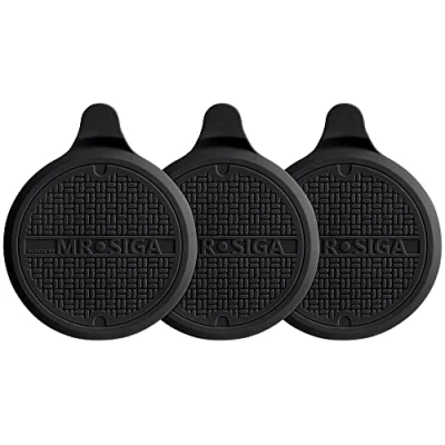 Abbildung von MR.SIGA Abflussstöpsel Silikon für Dusche Badewanne Waschbecken Spülbecken Abflusssieb mit Saugnapf, 3er Pack, Schwarz