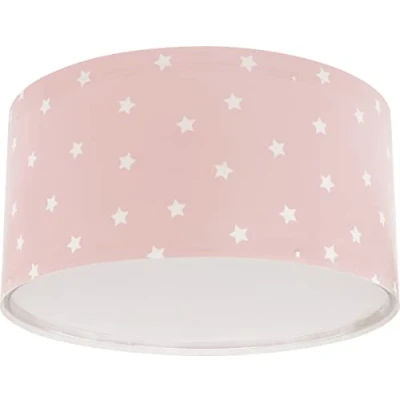 Abbildung von Dalber Deckenlampe Kinderzimmer, Deckenleuchte für Kinder Star Light Sterne Rosa, 82216S, E27