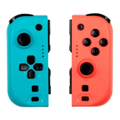 Abbildung von Konix Joypads Controller Paar für Nintendo Switch und OLED 8 Stunden Akkulaufzeit Vibrationsfunktion Blau Rot