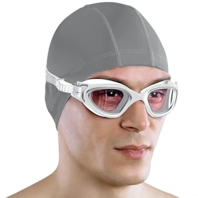 Abbildung von AqtivAqua Photokromatische Schwimmbrille Herren Damen Schwimmbrillen Erwachsene Kinder DX H (Metallic Silber, Fotochromatische)