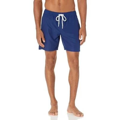 Abbildung von Amazon Essentials Herren Badehose, Schnell Trocknend, 18 cm, Marineblau, XL