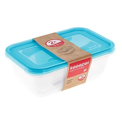 Abbildung von keeeper Frischhaltedosenset 2 teilig, x 3,3 l, 29 19 9 cm, Fredo Fresh, Blau Transparent