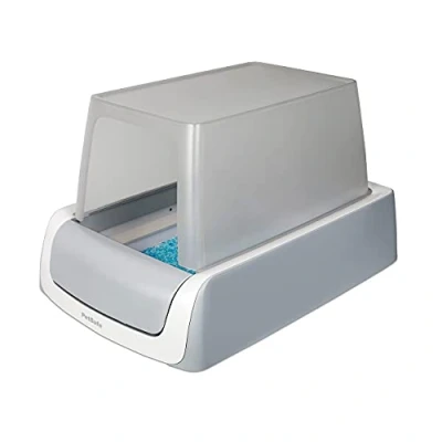 Abbildung von Selbstreinigende Katzentoilette PetSafe ScoopFree Mit Haube, Zweite Generation, integriertem Gesundheitsmonitor, Grau