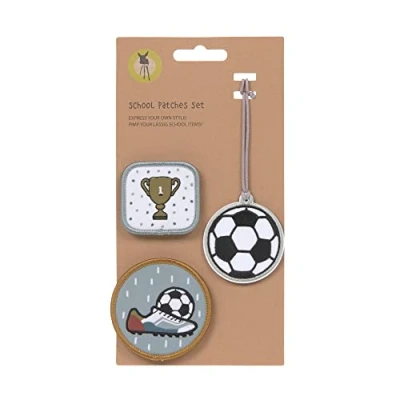 Abbildung von LÄSSIG Anhänger und Patches Set (3 Stk.) mit Druckknopf/School Football