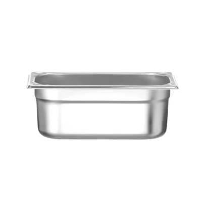 Abbildung von HENDI Gastronormbehälter, Temperaturbeständig von 40 bis 300C, Heissluftöfen Kühl und Tiefkühlschränken Chafing Dishes Bain Marie, Stapelbar, 2.8L, GN 1/4, 265x162x(H) 100mm, Edelstahl