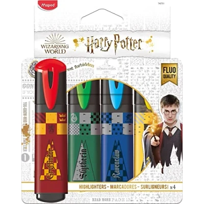 Abbildung von Maped Textmarker, Markierstift HARRY POTTER x4 Marker, Mehrfarbig, 740701