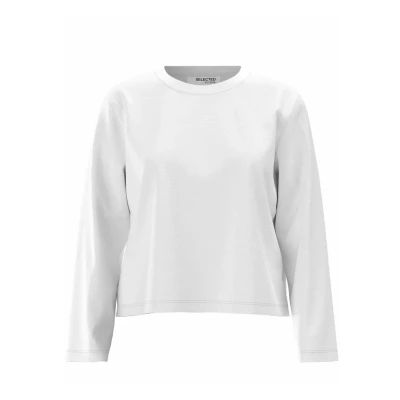 Abbildung von Selected Femme Langarmshirt, Damen, Größe: Large, Bright white