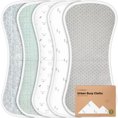 Abbildung von KeaBabies Bio Spucktücher Baby für Junge und Mädchen 5er Pack Ultra saugfähiges Mulltücher Unisex Moltontücher Mullwindeln Spucktuch (Nordic)