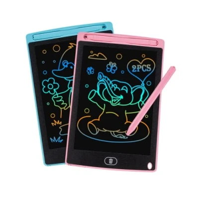 Abbildung von 2 Stück LCD Schreibtafel Zeichenbrett Bildschirm 8,5 Zoll Umweltfreundlich Heller Bunten Schrift Pad Lernspielzeug Geschenk für Kinder 3 6 Jahre altes Mädchen (2 Packs)