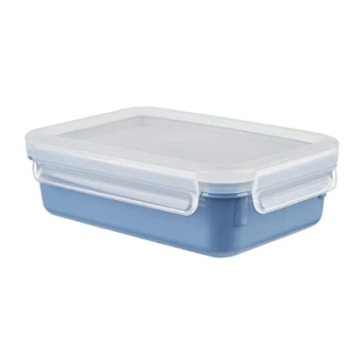 Abbildung von Emsa N10125 Clip &amp; Close Color Edition Frischhaltedose 0,8 Liter 100% auslaufsicher/hygienisch BPA frei spülmaschinen , mikrowellen und gefriergeeignet made in Germany Aqua Blau