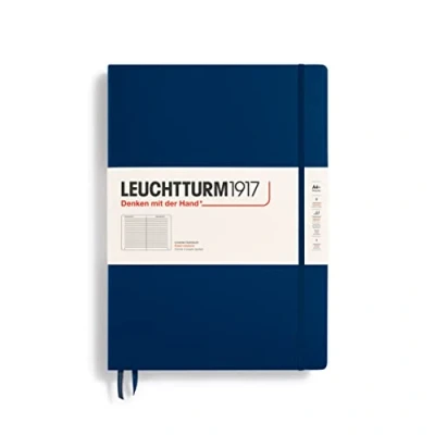 Abbildung von LEUCHTTURM1917 359867 Notizbuch Master Classic (A4+) Hardcover, 235 nummerierte Seiten, Marine, liniert