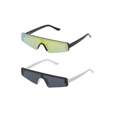 Abbildung von Urban Classics Sunglasses 2 PACK Sonnenbrille, Größe: One Size, Black/multicolour/white