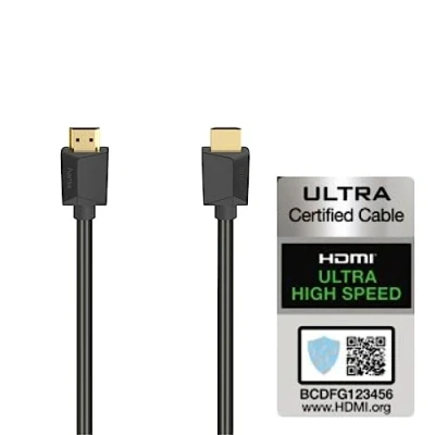 Abbildung von Ultra High Speed HDMI? Kabel Gold/schwarz Kunststoff Metall LIPO