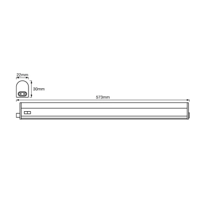Abbildung von LEDVANCE LED Lichtband Leuchte, Leuchte für Innenanwendungen, Kaltweiß, Länge: 60 cm, Switch Batten