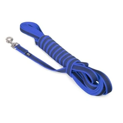 Abbildung von IDC Color &amp; Gray gumierte Leine, 20 mm x 10 m mit Schlaufe, Blau Grau