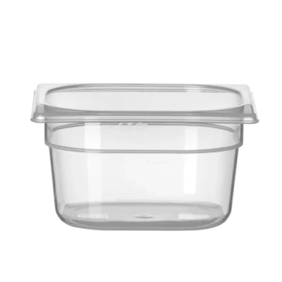 Abbildung von HENDI Gastronormbehälter, Temperaturbeständig von 40 bis 80C, Skalierung, Geruchs und geschmackneutral, 1,6L, Polypropylen, GN 1/6, 176x162x(H)100mm, Transparent
