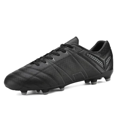 Abbildung von DREAM PAIRS Herren Fußballschuhe Jugen Trainingsschuhe Professionelle Stollen Spikes Cleats Outdoor Sport Football Schuhe,Size 46,SCHWARZ/GRAU,SDSC2201M E