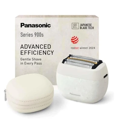 Abbildung von Panasonic ES PV6B W803 Series 900s Premium Kompakt Rasierer, Nass und Trockenrasierer mit 5 Klingen für Männer, reaktionsschneller Bartsensor, USB C, Case, NAGORI® Marmorweiß