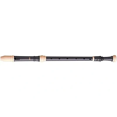 Abbildung von Aulos F Alt Blockflöte Symphony 509B barocke Griffweise dunkelbraun, komplett mit Tasche, Wischerstab, Fettdose und Grifftabelle