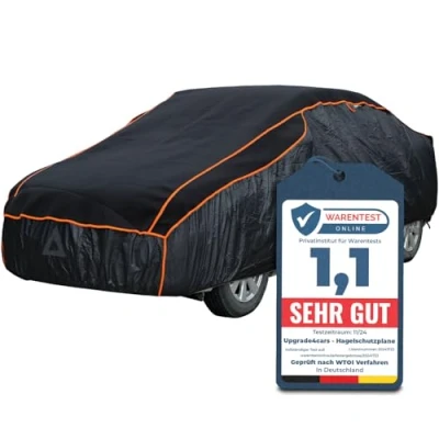 Abbildung von Upgrade4cars Auto Hagelschutzplane Abdeckplane Komplett für alle Jahreszeiten Autoplane Universal Pkw Größe: XXL 571 * 196 119 cm