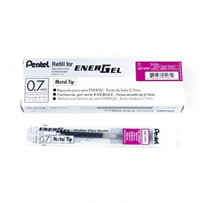 Abbildung von Pentel EnerGel LR7 Nachfüllmine für 0.7 mm Gelschreiber, magenta (12 Stück)