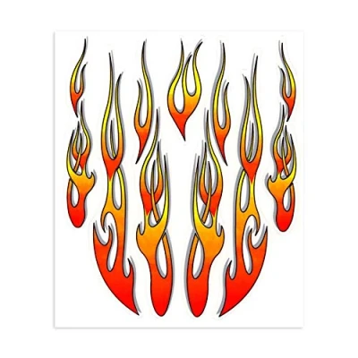 Abbildung von 4R Quattroerre.it 32100 Sticker Aufkleber Flammen, 20 x 24 cm, Rot