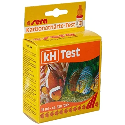 Abbildung von sera 04210 Karbonathärte Test (KH), misst zuverlässig und genau die Karbonathärte, für Süß &amp; Meerwasser, im Aquarium oder Teich, 15 ml (1er Pack)