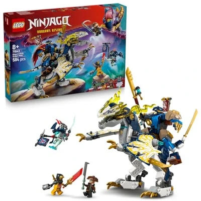 Abbildung von LEGO NINJAGO Rogues Mech Drachenreiter Ninja Spielzeug mit Drachen, 4 Minifiguren und Ausrüstung Geschenkidee für Jungen Fans von Aufstieg der Drachen ab 8 Jahren 71843
