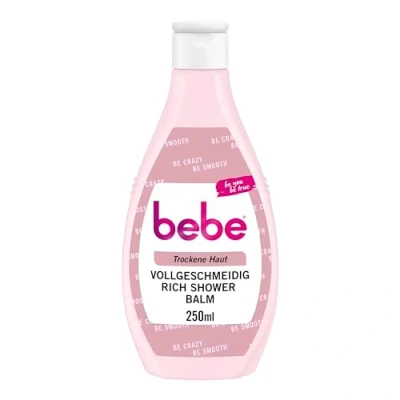 Abbildung von Bebe Duschgel, Rich Shower Balm, mit Sheabutter und Mandelöl, für trockene Haut, 6 x 250 ml