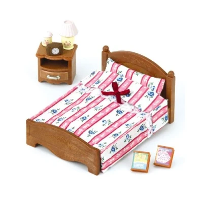 Abbildung von Sylvanian Families 5019 Doppelbett Puppenhaus Einrichtung Möbel
