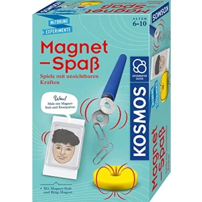 Abbildung von Kosmos 658137 Magnet Spaß, Entdecke in spannenden Experimenten spielerisch Magnetismus, mit Stab und Ring Magnet, Experimentierset für Kinder ab 6 bis 10 Jahre, Mitbringsel