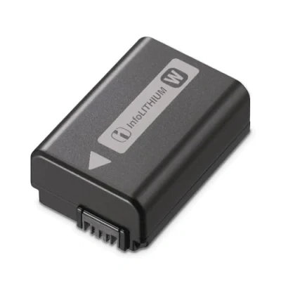 Abbildung von Sony NP FW50 W Serie Lithium Akku passend für Alpha und NEX Kameras (A7RM2, A7SM2, A7M2, A7R, A7S, A7, A6000, A6400, A6300, A6100, A5100, ) schwarz
