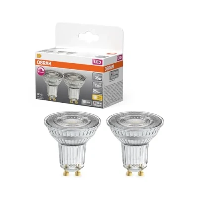 Abbildung von OSRAM LED Spot Superstar PAR16 Reflektor dimmbar, 2700 K warmweiß, 2,4 W, GU10, 36, 230 lm, klar, für Spotbeleuchtung, Akzentlicht, 15.000h, Warmweiss